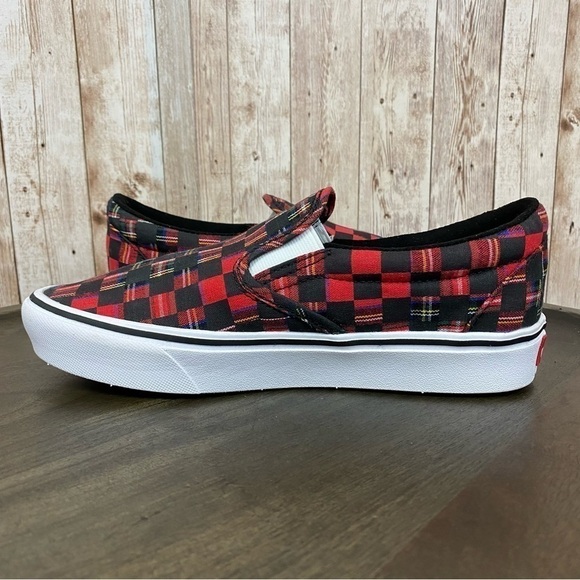 Vans Comfycush Slip On Plaid Check Sneaker Size 6.5 Women - Picture 9 of 11